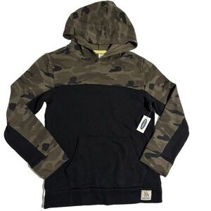 NWT Old Navy Black Camo Hoodie Sweatshirt Boys 10-12